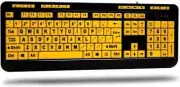 Adesso AKB-132UY - Luminous 4 X Large Print Multimedia Desktop USB Keyboard,