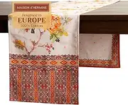 Maison d' Hermine Tablerunner 100% Cotton Table Runner Decorative Table Runners, Home, Wedding, Buffet, - Thanksgiving/Christmas 14.50"x72" Kelim - Prairie (Double Layer)