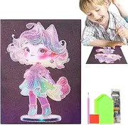 Rhinestone Painting Set, Princess Rhinestone Painting Set, Art Painting Set, Anime Girl Gem Art Kit, Arts and Crafts for Children, Gem Dots Painting Kit for Adults, Beginners
