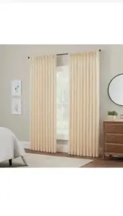 95"x50" Serendipity 10 Pinch Pleat Light Filtering Curtain Panel Ivory - Waverly