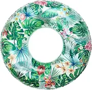 Pool Inflatable Ring - Adult Pool Floats | Swim Tube Pools Rings with Leaf Print | Foldable Swimmings Float Tubes | Colorful Adults Water Floatts for Women Men