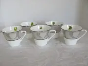 Waterford Fine Bone China - Ballet Encore - Japan- Set of 5 Cups - New