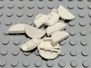 New LEGO Lot of 10 White 1x2 Half Round Tile Pieces