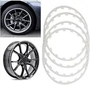 Rim Protector Alloy Wheel Rims Protectors for All Cars,16-20 in Car Wheel Protection Ring 4 Pieces G20240113(Color:Red,Size:19in)(White,19in)