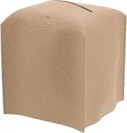 BEBEMOKO Stylish Tissue Box Cover Square Holder Pu Leather for Nightstand Car Home Office Decor