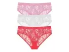 Natori L3573 Assorted Bliss Allure Lace ‘Girl Brief’ Panty 3-Pack One Size