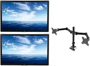 2 Units Dell UltraSharp U2412Mb 24-in 16:10 60hz 8ms with DP Port (Renewed) + iDeerLife LS2 Arm