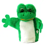 Green Frog Hand Puppet Croaking Sound Play Glove Soft Plush Animal Toy 26cm NEW