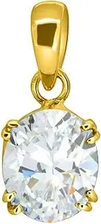 [Akshita gems] 9.25 Ratti 8.00 Carat Natural White Zircon Pendant/Locket American Diamond Zircon Stone Gold Plated Metal Pendant for Men and Women, free size, Loose Gemstone, Cubic Zirconia
