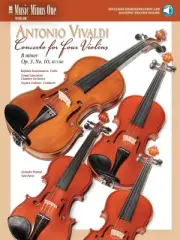 Vivaldi Concerto for Four Violins B minor RV580 Sheet Music Minus One Book Audio