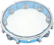 Yardwe Double Row Hand Held Tambourine Musical Instrument Boys and Girls Party Toy Handshake Drum for Gatherings Festivals Carnivals