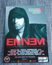 ❤❤EMINEM 2019 AUSTRALIA TOUR ORIGINAL LAMINATED PROMO RAPTURE TOUR POSTER E❤❤