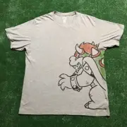 Uniqlo X Super Mario UT Bowser Grey Men's T-Shirt Top - SMALL - New with Tags
