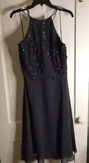 Women, 14, Adrianna Papell, Cocktail, Bridesmaids, Prom Dress, NWT, Navy Blue