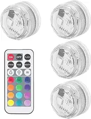 Submersible LED Light, 13 Color Multi-Mode Waterproof Decor Lights, 1.18x0.79 Inches, Reusable Crafts, Battery-Operated Units, Accent Lighting for Spa Parties Holidays Events