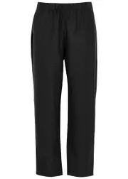 Eileen Fisher Tapered-leg Wool Trousers - Dark Grey - XS (UK 6-8 / XS) XS (UK 6-8 / XS)