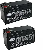 2pcs AGM 12V 1.3Ah Sealed Lead Acid (SLA) Deep Cycle Battery, 4.8mm/F1 Terminals, Maintenance-Free, Rechargeable for Toys, UPS, and Emergency Lights