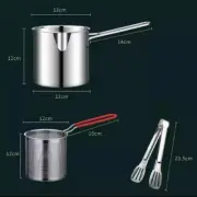 Stainless Steel Deep Fryer Pot with Basket and Clip for Cooking Fried Foods