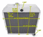 SubZero Champion 2 Row All Aluminum Radiator for 1949 - 1952 Chrysler New Yorker