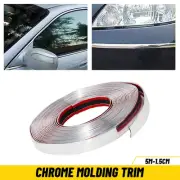 0.5" Chrome Trim Molding Strip Car Door Window Bumper Side Trime Protector 16FT