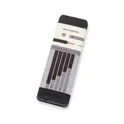 5pc Moleskine Wooden Drawing Pencils w/ Graphite Lead Art Stationery Set Assort