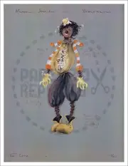 THE WIZ - MICHAEL JACKSON AS THE SCARECROW COSTUME SKETCH - VINTAGE REPRINT