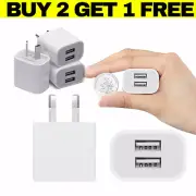 2 Port USB Phone Charger Travel 5V 2A Dual USB Wall Charging AC Adapter AU Plug