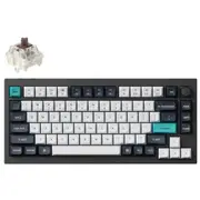 Keychron Q1M-M3 Q1 Max ANSI 75% layout 81 Key Carbon Black Full Assembled KnobBrownSwitchRGBHot-Swap Gateron Jupiter Wireless / Wired / 2.4GHz Normal Profile QMK Custom Keyboard [Q1M-M3]
