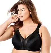 [Playtex] Women's Plus Size 18 Hour Front-Close Wireless Bra with Flex Back #4695