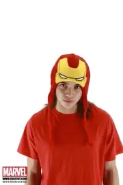 The Avengers Iron Man Costume Knit Laplander Hat One Size