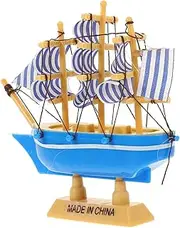 JOINPAYA Mediterranean Sailboat Model Wooden Craft Decorative Sailing Ship Ornament
