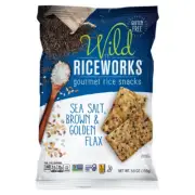 Rice Works Sea Salt Brown and Golden Flax Rice Cakes 5.5 oz Bag (Case of 6)