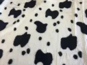 SUPER Luxury MICRO Faux Fur Fabric Material - BLACK COW