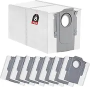 8-Pack Dust Bag Accessory Set for Roborock S8 MaxV Ultra/S8 Max Ultra/Q Revo Master/Q Revo S/Q Revo/Saros 10R/Q Revo Pro/Q Revo MaxV/G10S/G10S PRO/T8/Q5, 3.1L High-Capacity Vacuum Bags