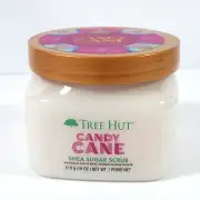 Tree Hut Candy Cane Shea Sugar Exfoliating & Hydrating Body Scrub Natural 18 oz.