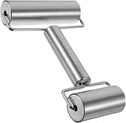 STOBAZA Double Ended Stainless Steel Dough Roller Metal Pastry Tool for Home Baking for Pizza Cookies and Pastries Easy to Clean and Maintain