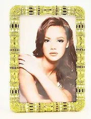 Ciel Jeweled Ivanna Picture Frame made with Austrian Crystals & Gold Plating