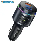 Bluetooth FM Transmitter Radio Car Adapter MP3 Player QC3.0 Fast Charger 2 USB