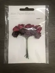 Kaisercraft Mini Paper Blooms Cranberry Scrapbook Embellishment F655 New Package