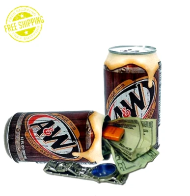 Soda Can Diversion Safe Hidden Stash Secret Security Container A&W ROOT BEER