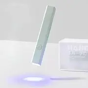 Handheld UV Light for Gel Nails, Gel Nails Flash Cure Lamp, Gel Nails LED Nail Lamp Portable Mini Nail Dryer, Cordless Rechargeable USB Nail Dryer for Fast Curing, Home DIY Manicure Nail Art (Mint)