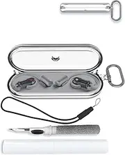 Case Cover for Nothing Ear (Open) Bluetooth Earbuds 2024,Soft TPU Protective Cover with Keychain and Cleaner Kit for Women Men Shockproof Skin,Clear.