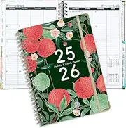 Jul 2025 - Jun 2026 Planner | 12-Month Daily Weekly Monthly Diary Planner | Spiral Hardcover Notebook,Elastic Closure,Metal Rounded Corners Edges