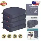 UV-Resistant Memory Foam Chair Cushions - Set of 4 for Stylish Outdoor Seating