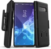 Galaxy S10 Plus Belt Clip Case (2019 DuraClip) Slim Grip Cover w/Holder S10+