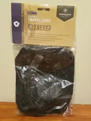 Stansport 6x8" Travel Cube Mesh Organizer Storage Pouch w/ Backpack Clip - Black