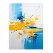 Abstract Painting Yellow And Blue Canvas Print