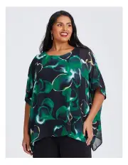 [Taking Shape] Artemis Chiffon Cocktail Top in Multi