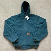 NWT Carhartt J06 Sandstone Active Jacket USA Made Hunter Green HTG Medium Tall