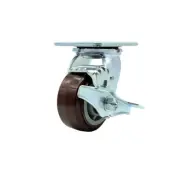 4 Inch Stainless Steel Polyurethane Swivel Caster with Ball Bearing and Brake